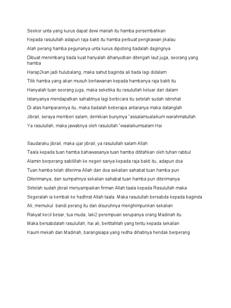 Teks Jawi Rumi | PDF