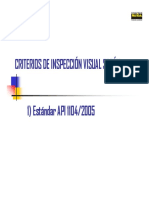 Criterios de Inspeccion Visual Segun API 1104 - 2005 (West Arco)