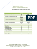 Especificaciones Tecnicas