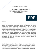 (A.C. No. 3405, June 29, 1998) : Julieta B. Narag, Complainant, vs. Atty. Dominador M. Narag, Respondent