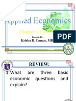 Applied Economics: Chapter # 1-LC # 2
