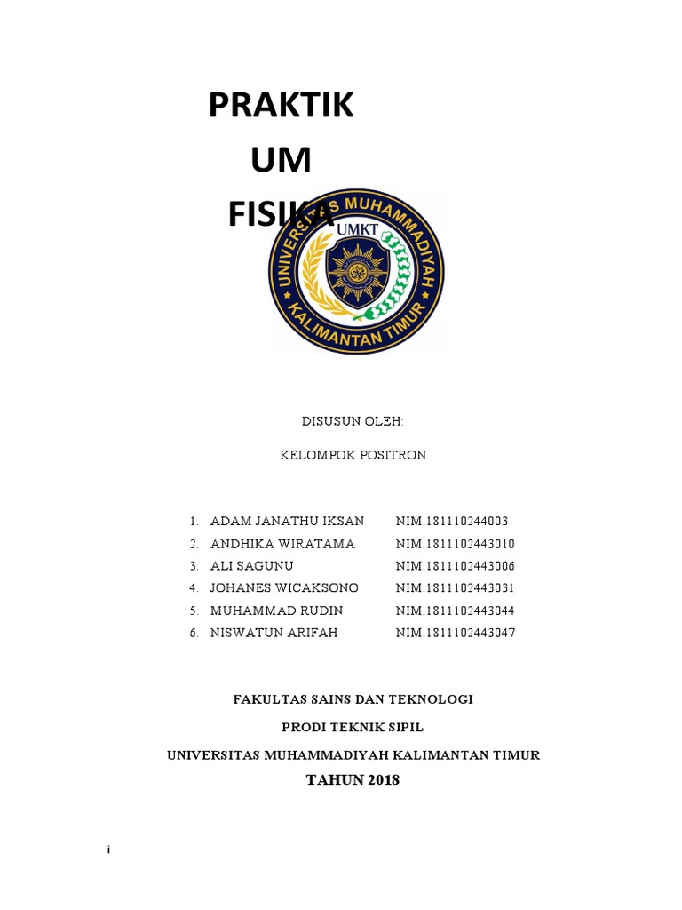 Laporan Praktikum Fisika Dasar 1 | PDF | Metode & Bahan Ajar ...