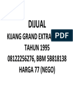 Dijual: Kijang Grand Extra LGX 1.8 TAHUN 1995 08122256276, BBM 5B818138 Harga 77 (Nego)