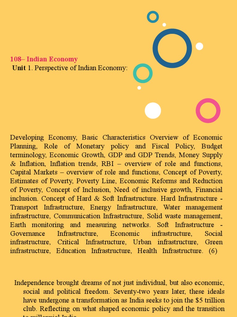 Overview of India's Economic Development | PDF | Fiscal Policy ...