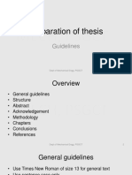 Thesis Guidelines