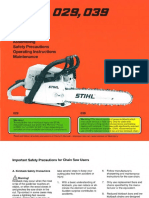 Stihl Ms 029 039 Owners Instruction Manual
