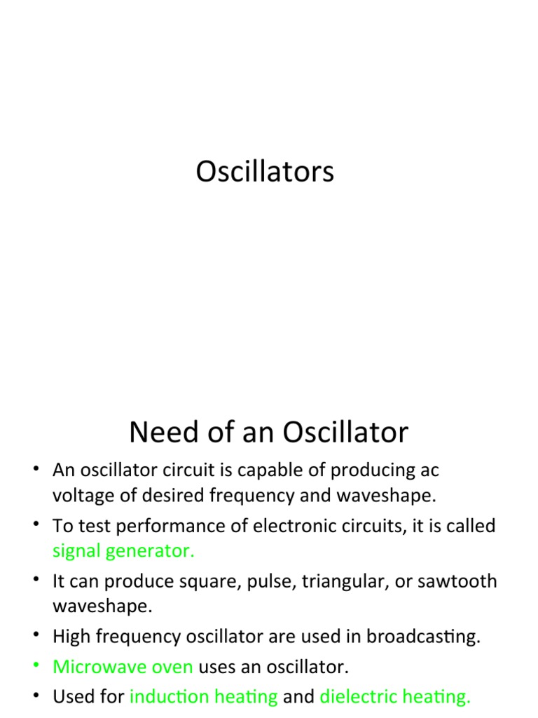 Unit 1 PDF Electronic Oscillator Inductor
