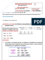 DIVIDIR POR 10, 100 Y 1000. Guia n.8