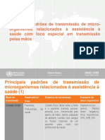 Padrões de transmissão de microrganismos na assistência à saúde