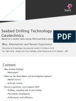 Seabed Drilling Technology in Geotechnics: Why, Alternatives and Recent Experience