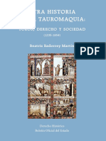 OTRA HISTORIA DE LA TAUROMAQUIA: Toros, Derecho y Sociedad. (1235-1854)