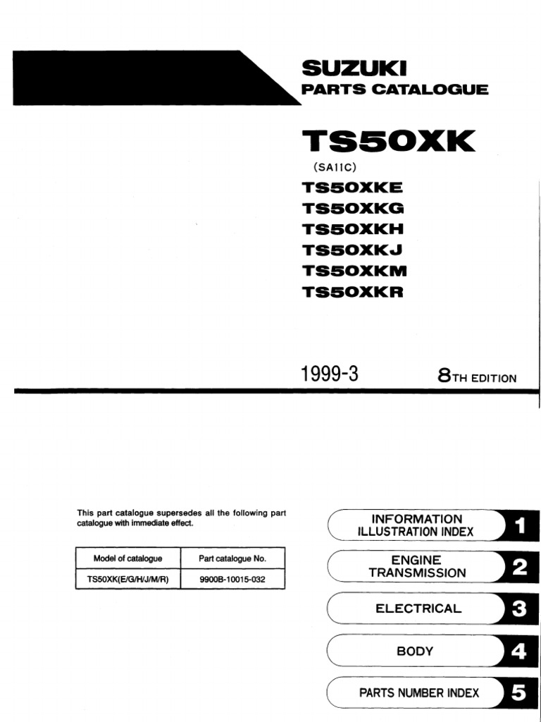 Suzuki: Parts Catalogue | PDF | Clutch | Piston