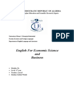 English For Economic Science and Business: People'S Democratic Republic of Algeria