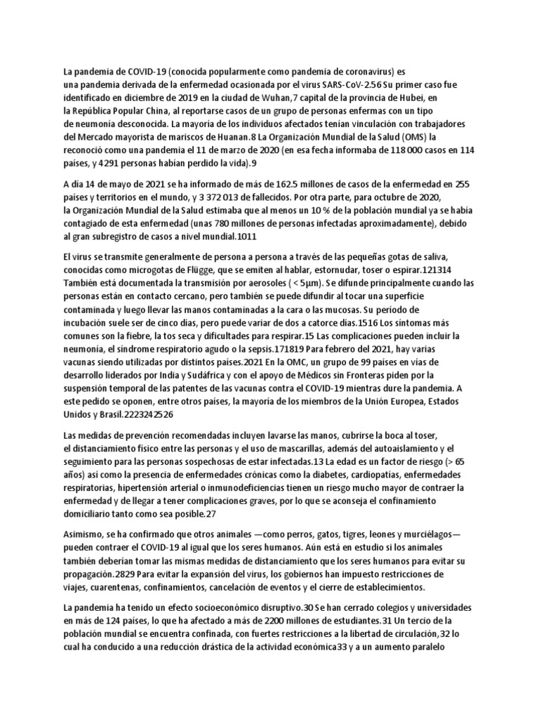 Impacto y características de la pandemia COVID-19 | PDF | Inmunología ...