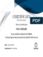 Vijay Kumar Khare Python Course Python Certificate DataFlair