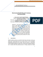 Electronical Health Record's Systems. Interoperability: Annals. Computer Science Series. 1 Tome 1 Fasc