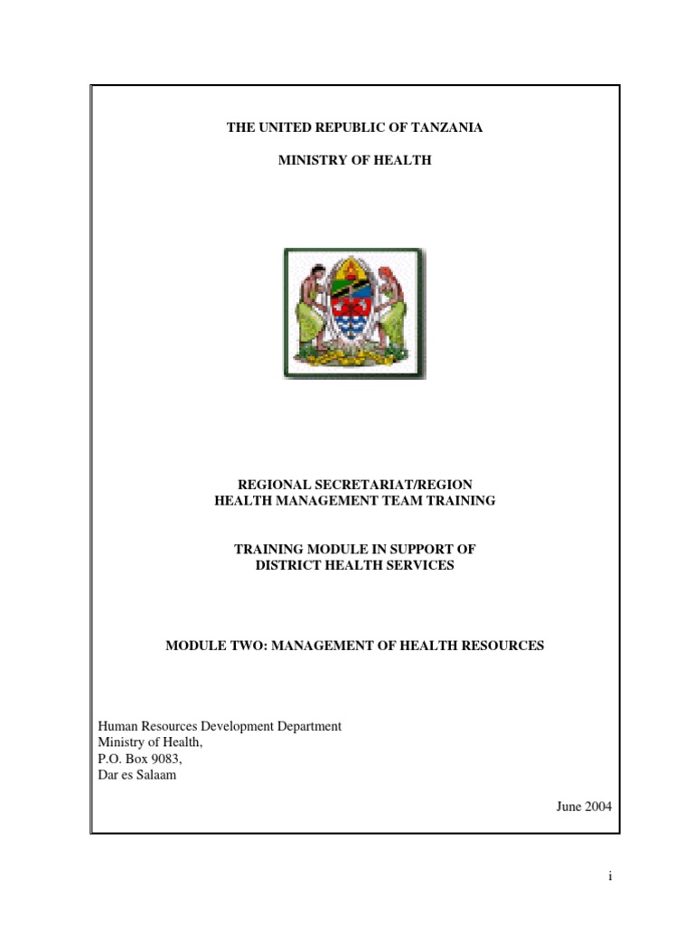 The United Republic of Tanzania Ministry of Health | PDF | Leadership