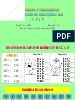 Clase Tablas de Multiplicar 3,6,9