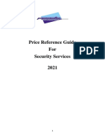 Price Reference Guide For Security Services 2021
