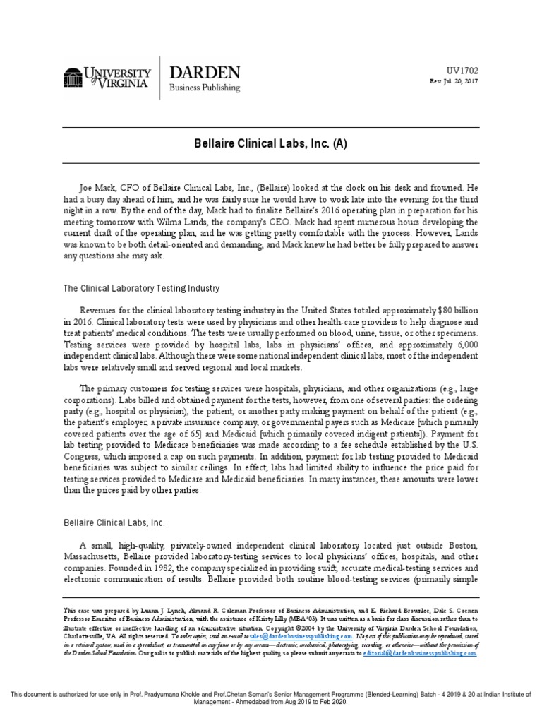 Bellaire Clinical Labs, Inc. (A) PDF Medical Laboratory Medicare