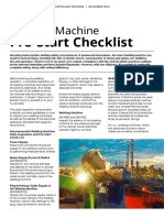 Welding Machine Pre Start Checklist