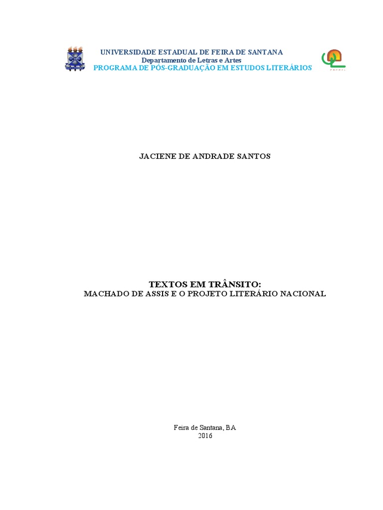 Dissertação Jaciene de Andrade Santos, PDF, Crítica