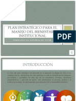 Plan Estratégico para El Manejo Del Bienestar Institucional