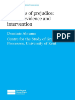 Research Report 56 Processes of Prejudice Theory Evidence and Intervention