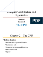 CPU Architecture and Organization Chapter 2 Lecture