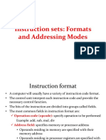 Instruction Sets: Formats and Addressing Modes