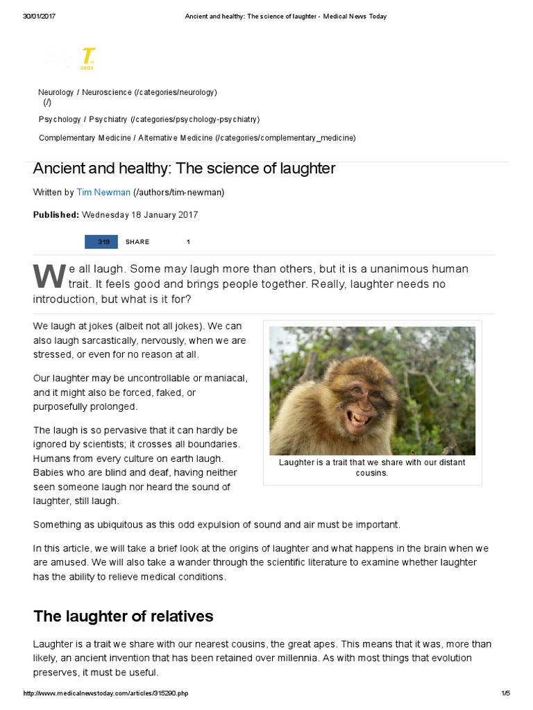 The Health Benefits of Laughter | PDF | Laughter | Chronic Obstructive ...