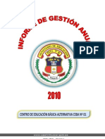 Informe de Gestion Ceba #01 - Huaral.