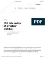 ESG Data On Top of Investors' Wish List The World Federation of Exchanges
