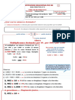 Multiplicamos Decimales Por 10 y Por 100. GUIA 6