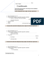 Lesson 3 - Conditionals - Worksheet