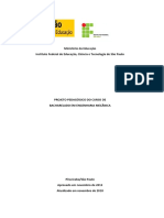 Projeto Pedagógico do Curso de Bacharelado em Engenharia Mecânica do IFSP