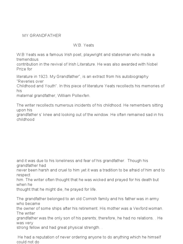 My GF PDF W. B. Yeats Poetry