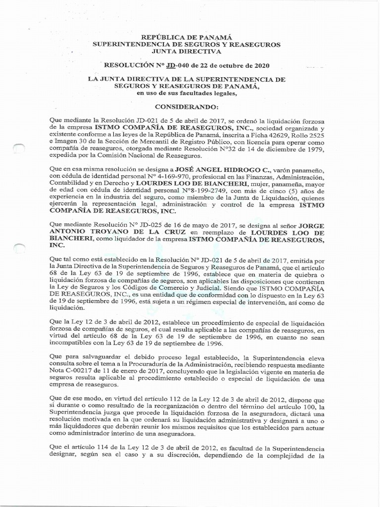Resolución JD 040 2020 | PDF