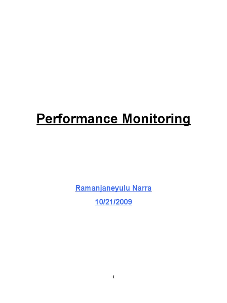Server Performance Monitoring Guide | PDF | Transmission Control ...