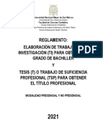 Reglamento para Elaboración de Ti y Ts o TSP - VF 5abl21