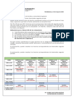 Horarios evaluaciones intermedias segundo período