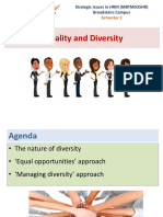 Theory On Equality and Diversity