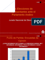  elecciones de representantes de parlamento andino