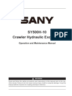 SY500H-10 Crawler Hydraulic Excavator: Operation and Maintenance Manual