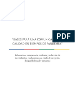 informe bases para una comunicacion de calidad en tiempos de pandemia