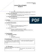 Lesson Plan in English Grade-IV: I. Objectives: A. Content Standards