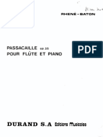 Baton, R.passacaille Op35 Pno Ed - Durand