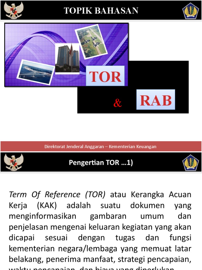Memahami TOR dan RAB dalam Kegiatan | PDF | Teknologi & Rekayasa