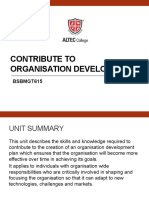 Contribute To Organisation Development: BSBMGT615