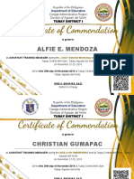 Certificate of Commendation: Alfie E. Mendoza
